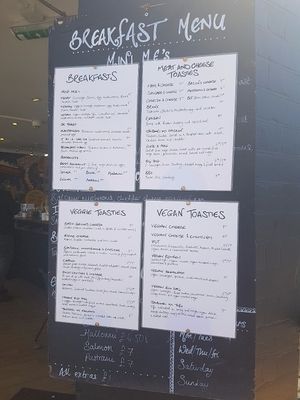 Menu for everyone at The Coffee Counter in Brighton