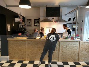 Grumpy Panda counter at Grumpy Panda Slice Shop & Deli in Gateshead