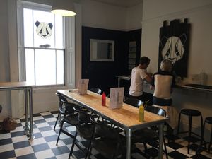 room at the back  at Grumpy Panda Slice Shop & Deli in Gateshead