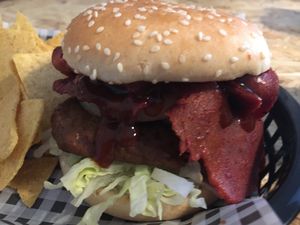 The Big Kahuna Burger at Grumpy Panda Slice Shop & Deli in Gateshead