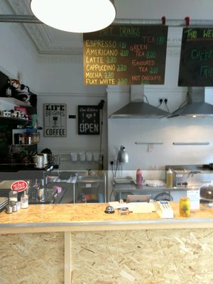 counter at Grumpy Panda Slice Shop & Deli in Gateshead