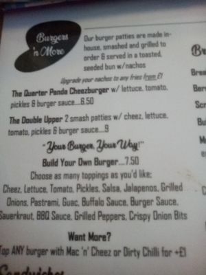 The Build your own burger does look good. X x at Grumpy Panda Slice Shop & Deli in Gateshead