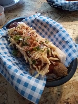 Chillie cheeze dog. X x at Grumpy Panda Slice Shop & Deli in Gateshead