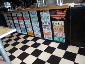 Counter front at Grumpy Panda Slice Shop & Deli in Gateshead