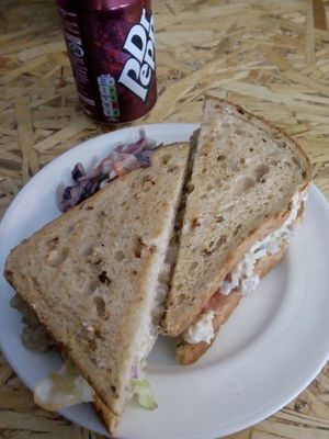 Chickpea Tuna Sandwich. at Grumpy Panda Slice Shop & Deli in Gateshead