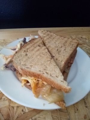 Sausage Melt Sandwich at Grumpy Panda Slice Shop & Deli in Gateshead