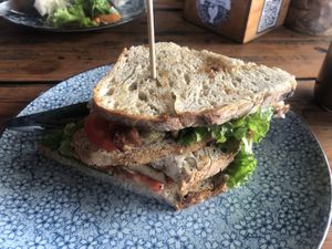 Vegan stack sandwich  at The Juicery Cafe in Pokhara