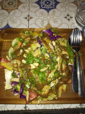 Vegan tofu salad ! at The Juicery Cafe in Pokhara