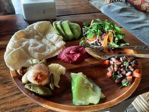 Burrito bowl at The Juicery Cafe in Pokhara