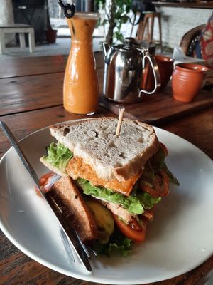 Vegan stack at The Juicery Cafe in Pokhara