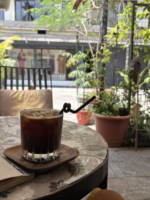 Iced americano   at The Juicery Cafe in Pokhara