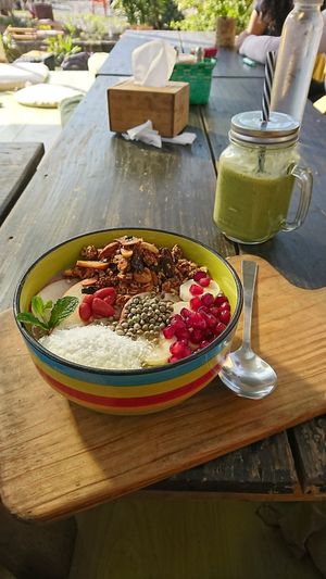 Açai bol at The Juicery Cafe in Pokhara