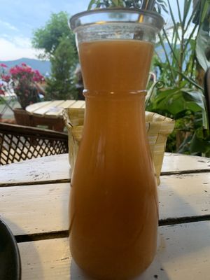 Immune Booster cold pressed juice  at The Juicery Cafe in Pokhara