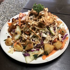 Vegan Tofu Salad at The Juicery Cafe in Pokhara