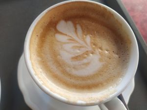 Cappuccino with soy at Dolce Pisa in Pisa