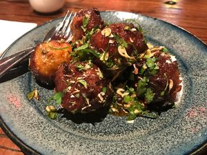 sweet corn fritters at Steam in Rye