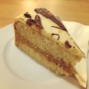 I think this might have been pumpkin vanilla cake at innerluck in Hamburg