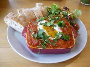 Shakshuka, quite spicy at innerluck in Hamburg