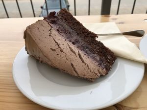 Chocolate cake at innerluck in Hamburg