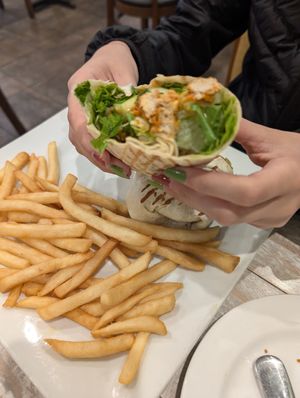 Buffalo chicken wrap at Simply Green Cafe in Ramsey