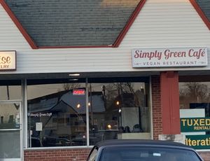 Exterior - it looks unassuming - you may not recognize the deliciousness that exists inside!  at Simply Green Cafe in Ramsey