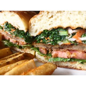 Eggplant Po' Boy at Simply Green Cafe in Ramsey