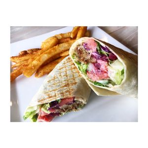 Mediterranean wrap at Simply Green Cafe in Ramsey