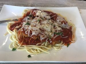 Chick’n Parmesan  at Simply Green Cafe in Ramsey