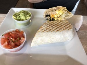 Breakfast burrito  at Simply Green Cafe in Ramsey