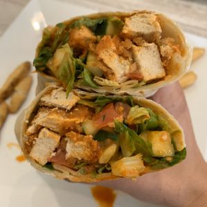 Buffalo chicken wrap  at Simply Green Cafe in Ramsey