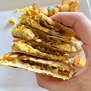 Breakfast quesadilla  at Simply Green Cafe in Ramsey