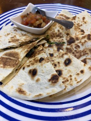 One of the quesadillas (the top one on the menu)  at Mei Sin 美欣素食 in Hualien