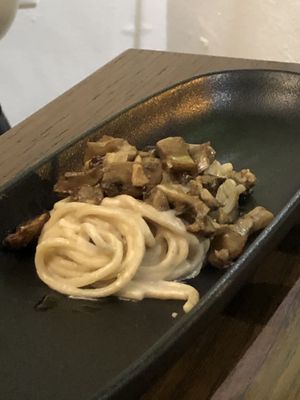 Mushroom pasta at Officina Verde in Riva Del Garda