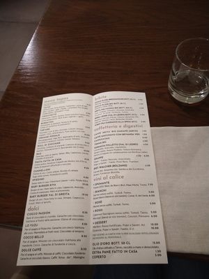 Menù at Officina Verde in Riva Del Garda