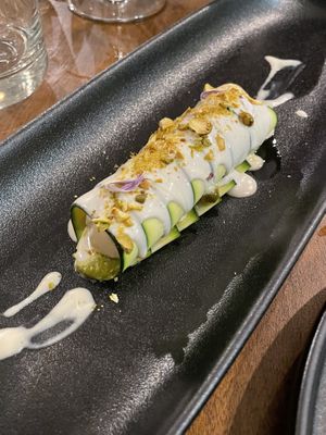 Zucchini roll  at Officina Verde in Riva Del Garda