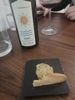 Intermezzo con tartare di melanzane affumicate at Officina Verde in Riva Del Garda