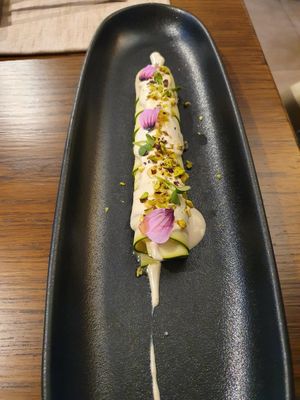 Zucchini roll at Officina Verde in Riva Del Garda