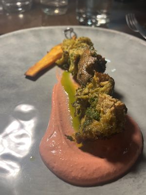 Spiedino di seitan  at Officina Verde in Riva Del Garda