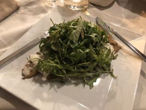 Seitan Carpachio + Balsamico Rucola (yum yum yum)  at Officina Verde in Riva Del Garda