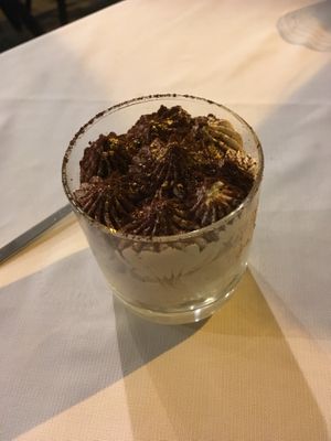Vegan tiramisu  at Officina Verde in Riva Del Garda
