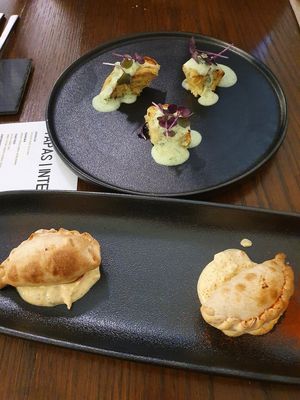 Empanadas and tortino at Officina Verde in Riva Del Garda