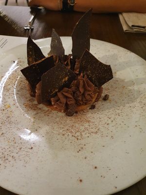 Chocolate desser at Officina Verde in Riva Del Garda