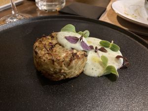 Potato Leek Patty at Officina Verde in Riva Del Garda
