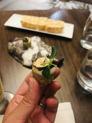 Amuse-bouche at Officina Verde in Riva Del Garda