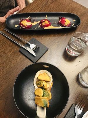 Bettroot and zucchini at Officina Verde in Riva Del Garda