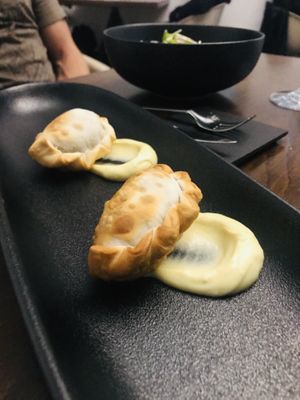 Seitan empanadas at Officina Verde in Riva Del Garda