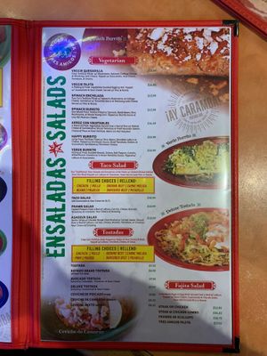 The vegetarian options can be ordered vegan. at Ay Caramba Tres Amigos in Wenatchee