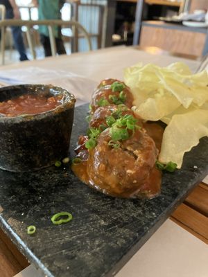 Aji meatballs  at Camaraderia Gastrobar in Belo Horizonte