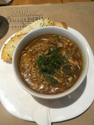Mushroom soup at Camaraderia Gastrobar in Belo Horizonte