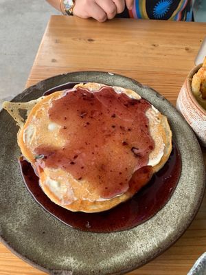Blueberry pancake at Bearcat Cafe - Uptown in New Orleans